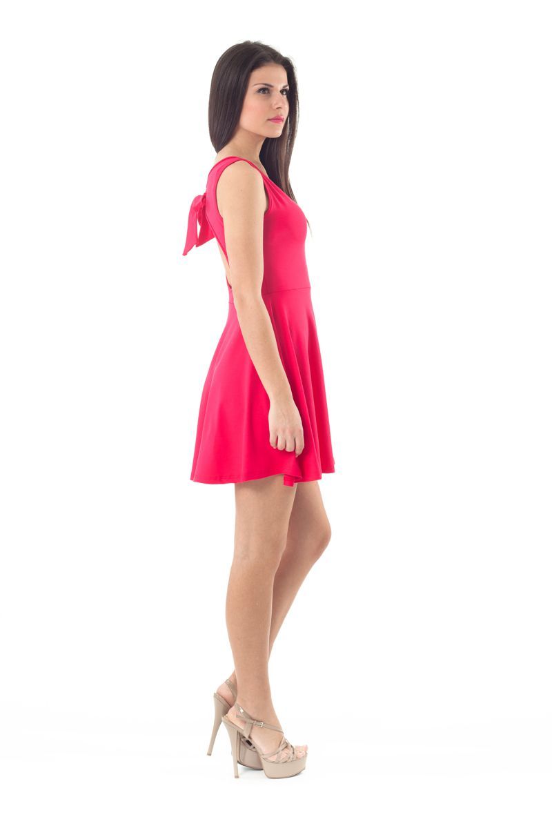 Flirty Open Back Skater Dress