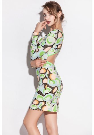 Stone Chic Cut-Out Back Mini Dress – Candy Color Vibes
