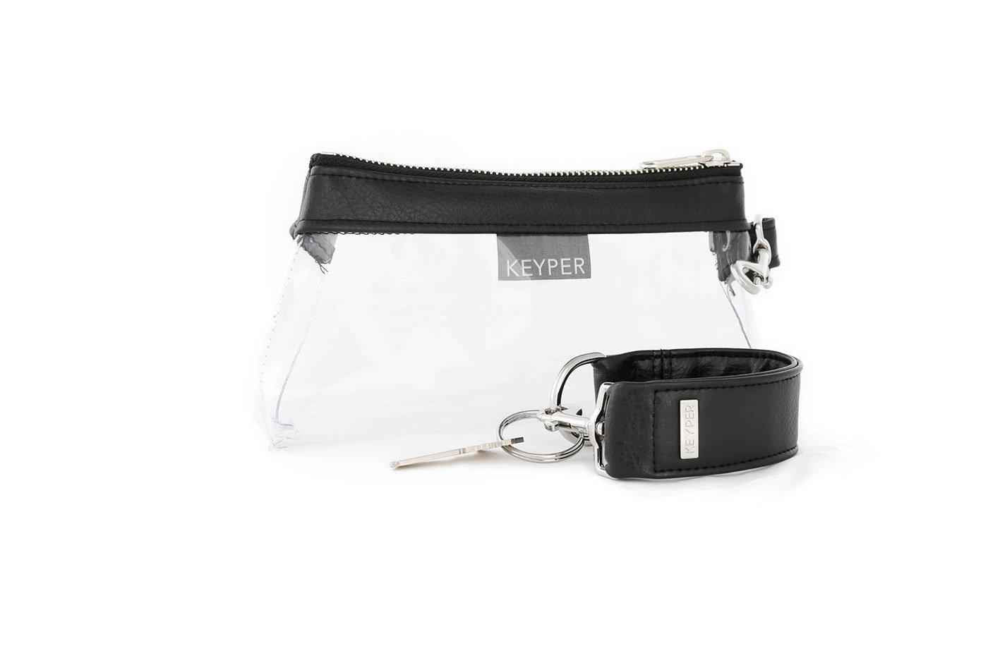 Classic Black Vegan Leather 2-Piece Wristlet Set
