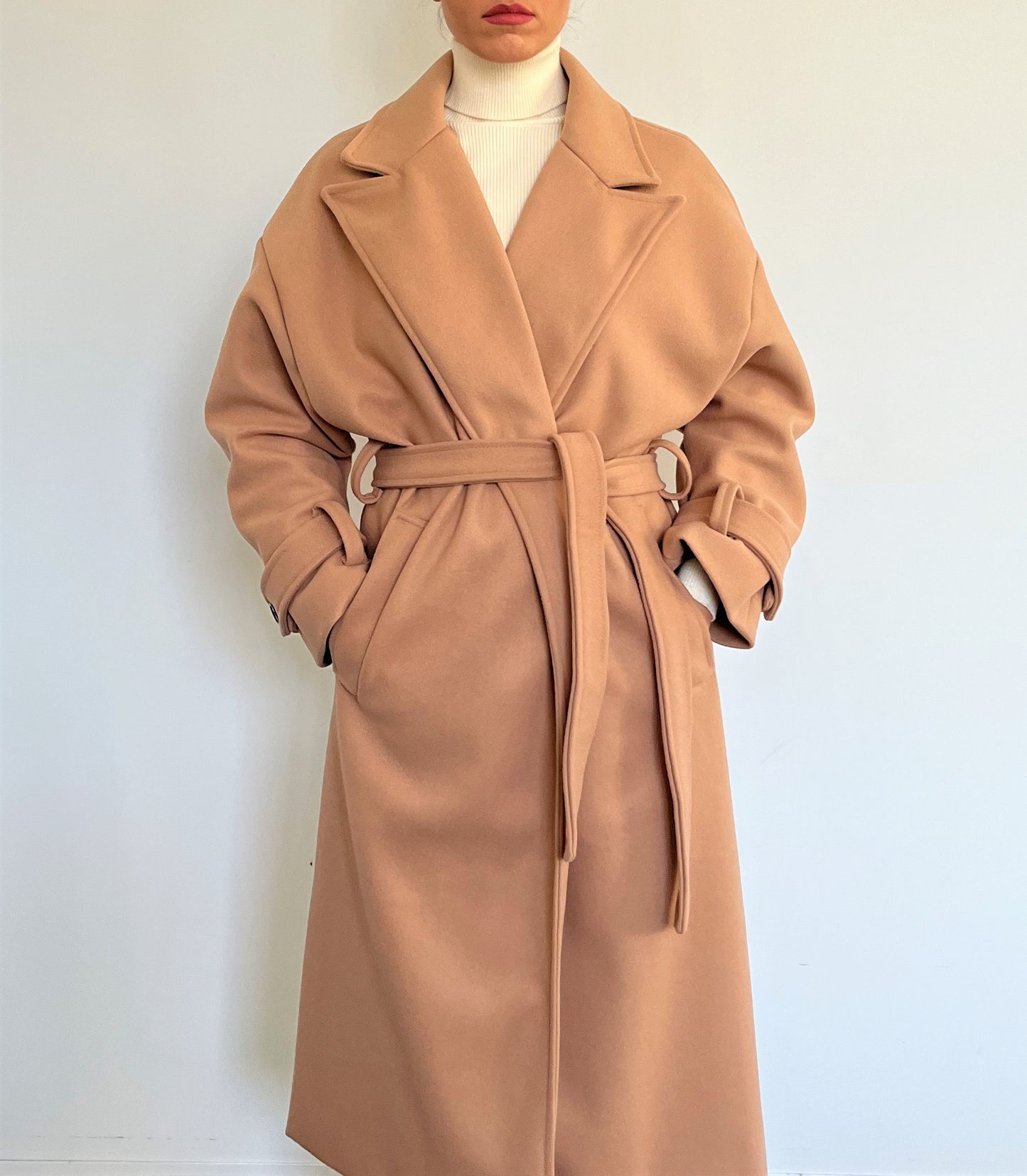 Long Coat with belt - LIVIA