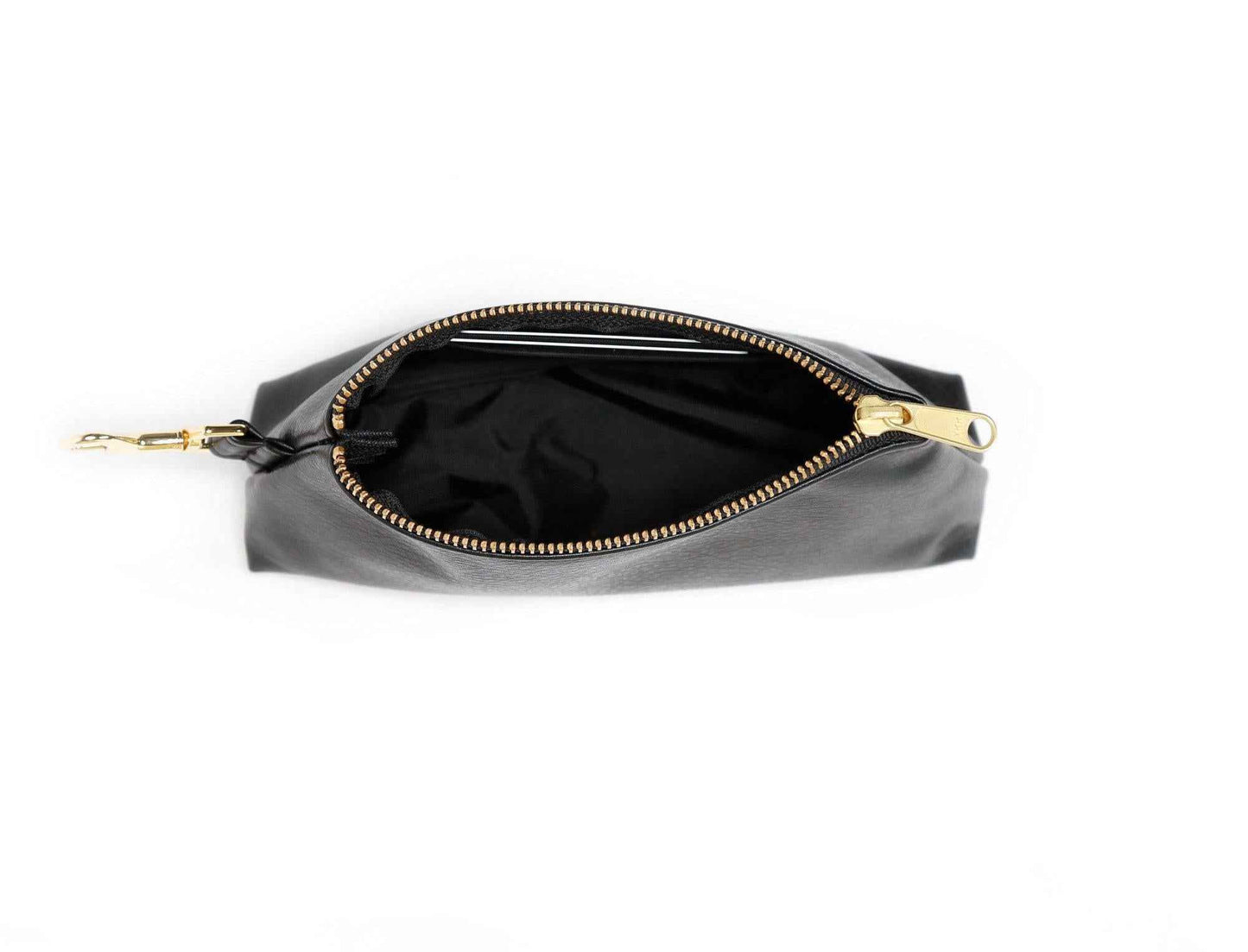 Silver Premium Leather Clip Bag