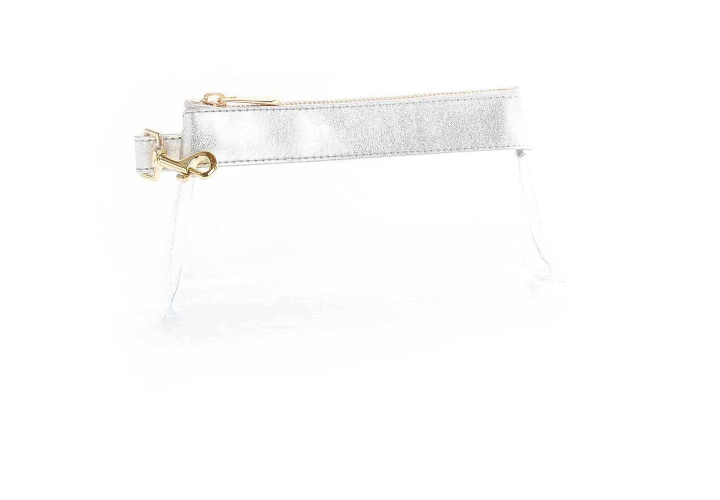 Silver Premium Leather Clip Bag