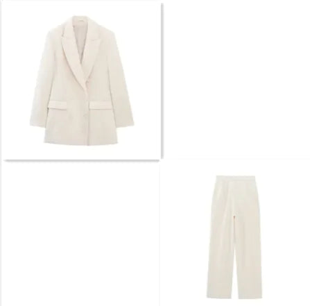 Double-Breasted Blazer Set — Structured Two-Piece Suit