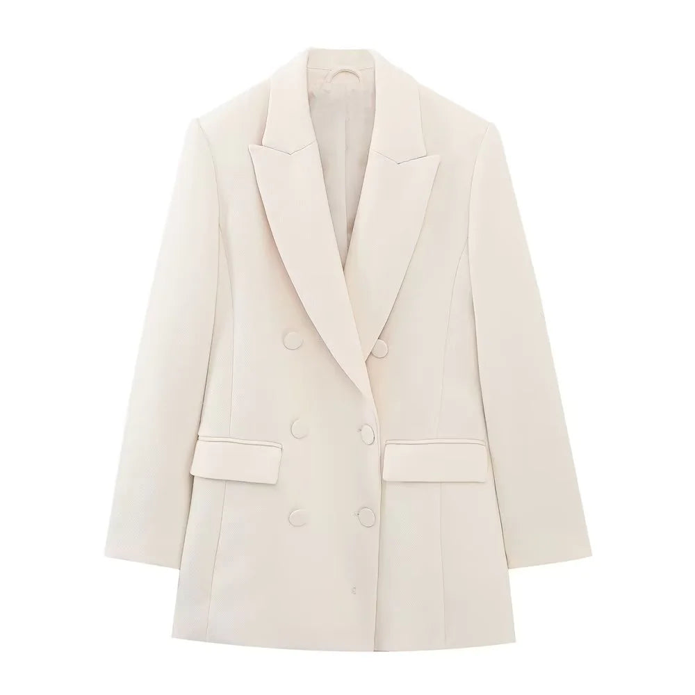Double-Breasted Blazer Set — Structured Two-Piece Suit