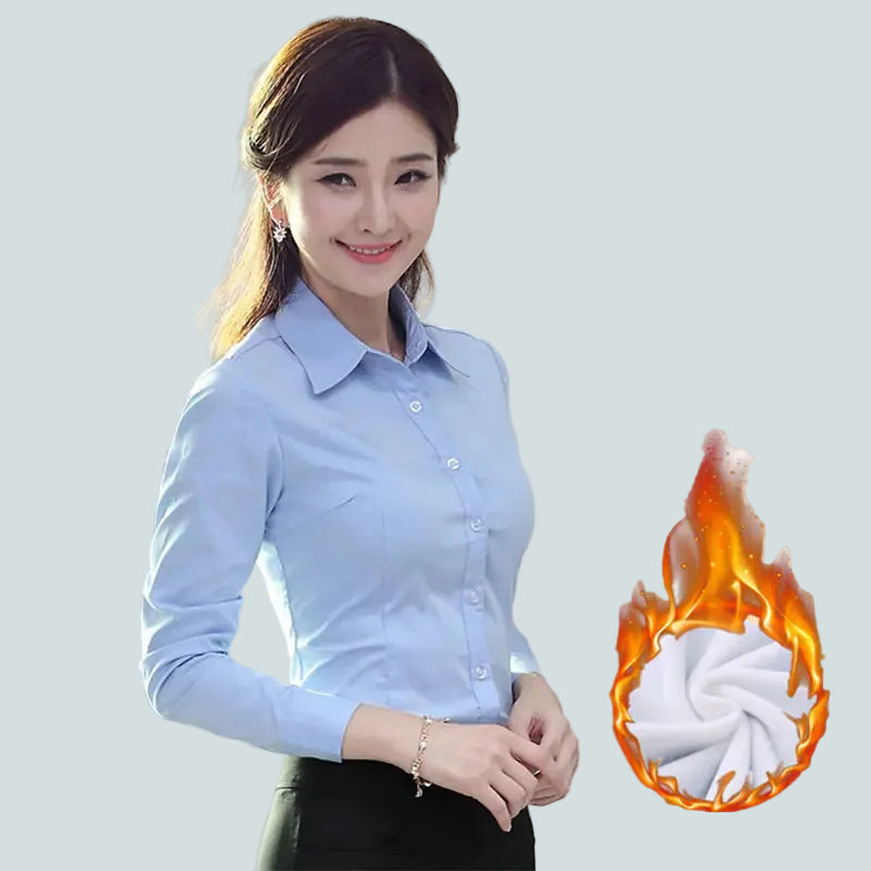 Women’s Long Sleeve Slim Fit Business Shirt | Sophisticata™