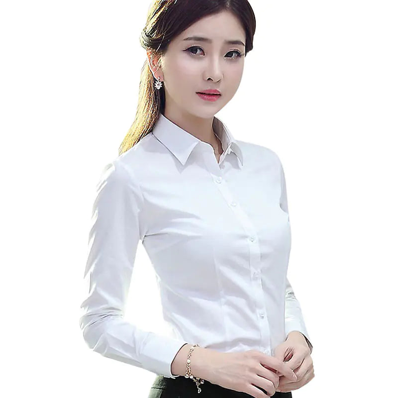 Women’s Long Sleeve Slim Fit Business Shirt | Sophisticata™