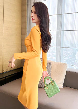 High Waist Midi Dress for Polished Settings | Sophisticata™