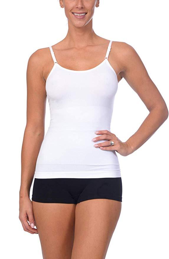 Curve Refine: 2-Pack Seamless Reversible Shaping Camisole (Black & White)